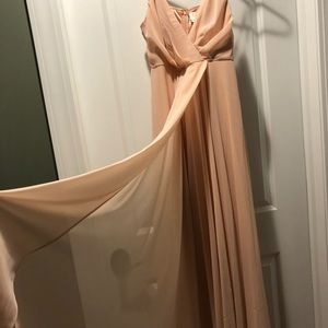 BHLDN bridesmaid dress- Eva in blush pink